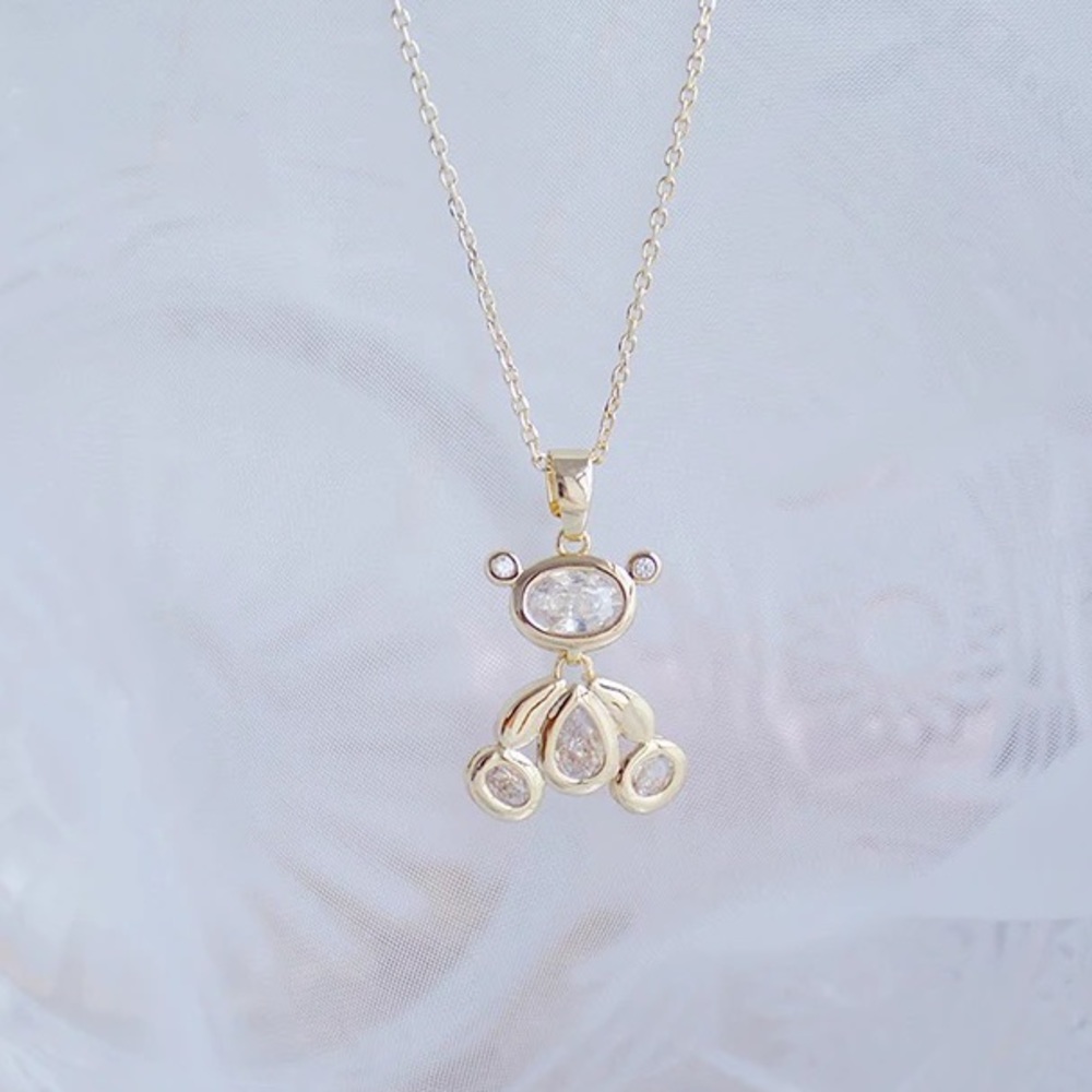 14k Gold Plated Bear Pendant - Picture 2 of 6